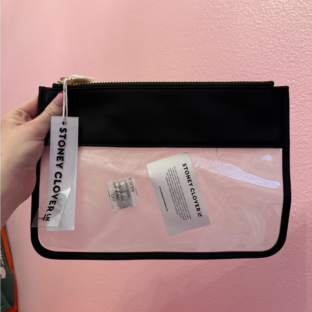 Clear Flat Black Pouch Stoney Clover Lane